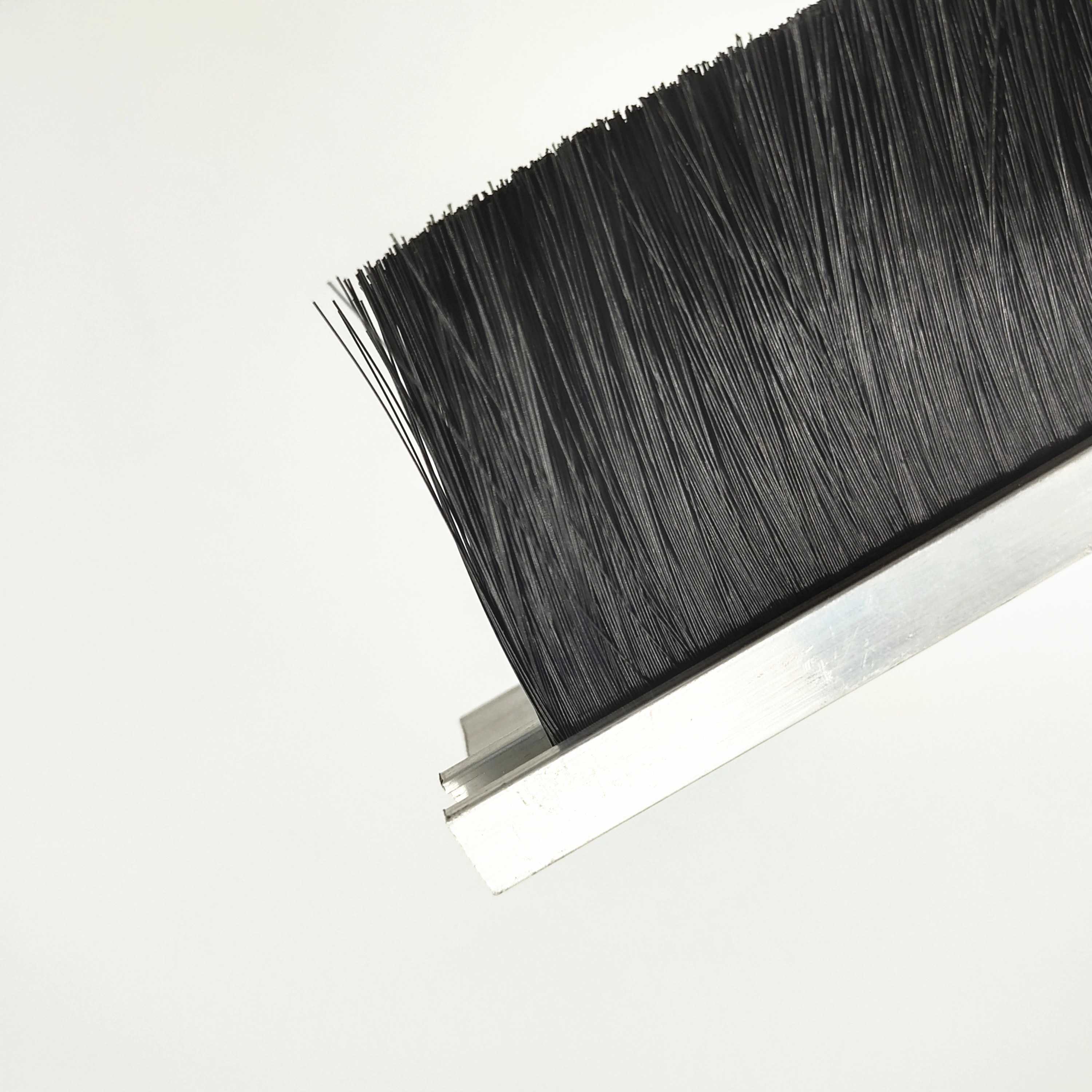 RS PRO, RS PRO Black Aluminium, Nylon Brush Strip, 150mm